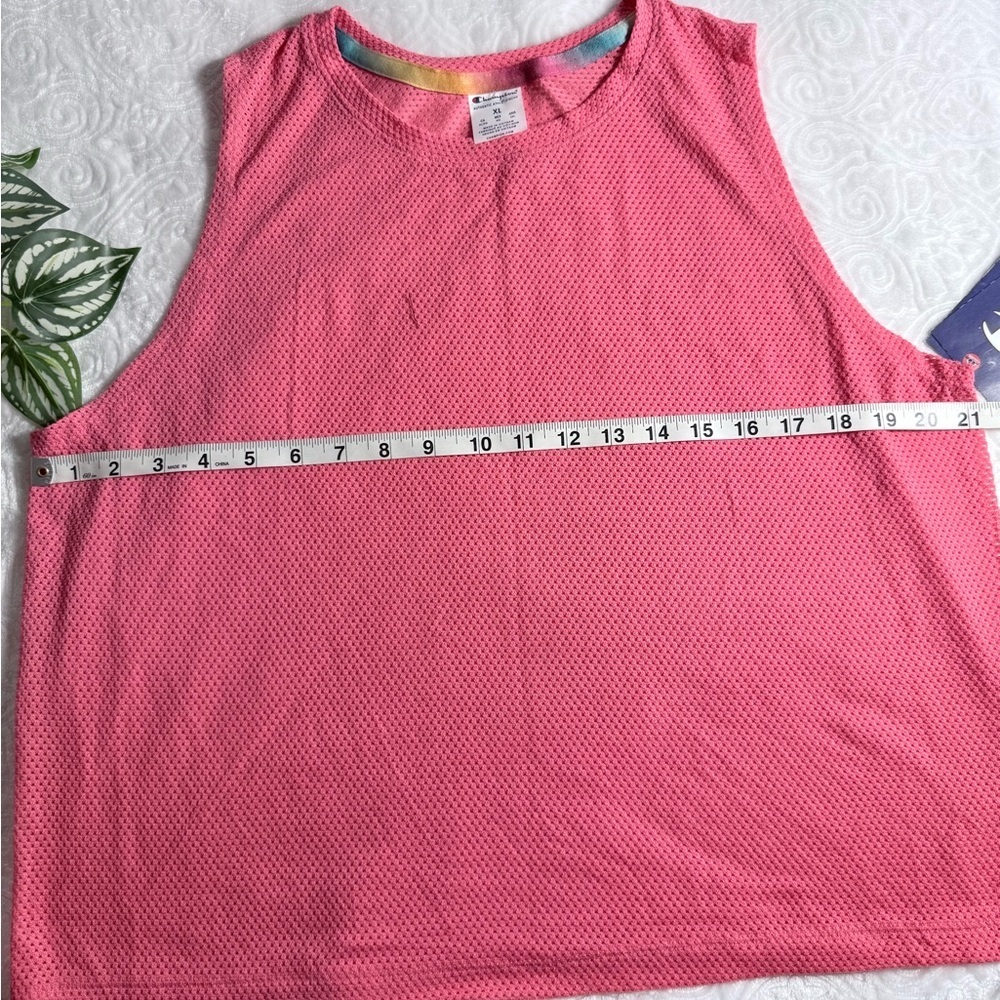 Champion Pink Mesh Athletic Tank Top XL NWT Breathable - Picture 8 of 9